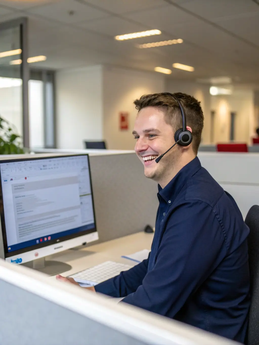 An image showcasing N2F's personalized customer support, with a friendly representative assisting a customer.